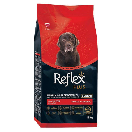 Hipoalerjenik Orta ve Büyük Irk +7 Kuzu Etli Yaşlı Köpek Maması 12 kg