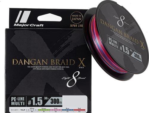 Dangan Braid X 8X İp Misina PE 1.5 0.19mm 30lb/13.60kg 300mt Multi