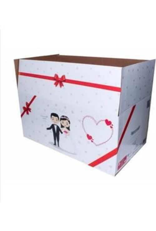 İsim Etiketli Çeyiz Kolisi Gelin Karton Koli Kutu Ambalaj 57x25x33 cm 15 Adet