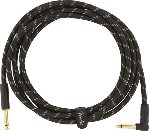 Deluxe Series Instrument Cable Black Tweed Açılı - 3 Metre Enstrüman Kablosu