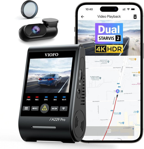 A229 Pro 2 Kameralı Ön + Arka Dual Çift Kameralı Starvis 2 Imx678 Imx675 4K + 2K Hdr Wifi Gps