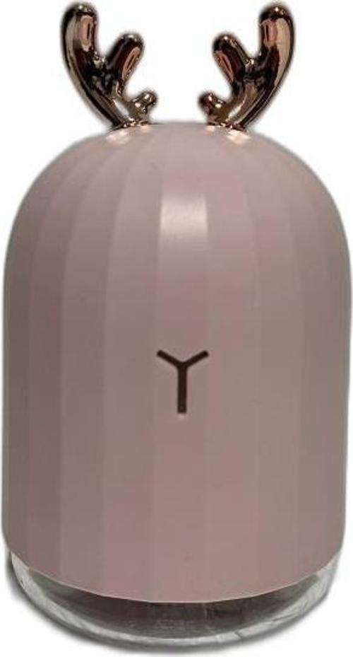 H1 Sevimli Geyik Mini 220ml Hava Nemlendirici Buhar Makinesi Ve Aroma Difüzörü Pembe