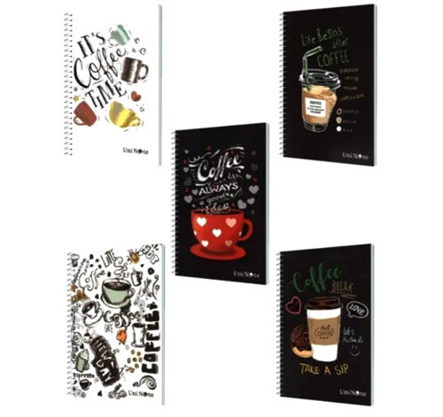 Coffee Not Defteri A6 60 Yaprak Çizgili Spiralli - 2 adet