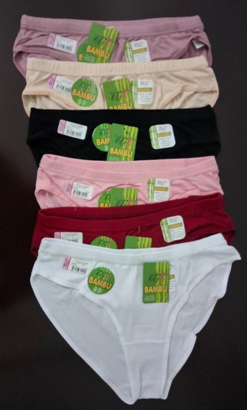 2710 KADIN BAMBU KOMBEL BİKİNİ KÜLOT 6 ADET