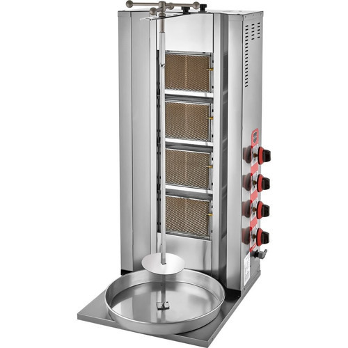 D08 4 Radyanlı Gazlı CE Belgeli Döner Ocağı Doğalgaz