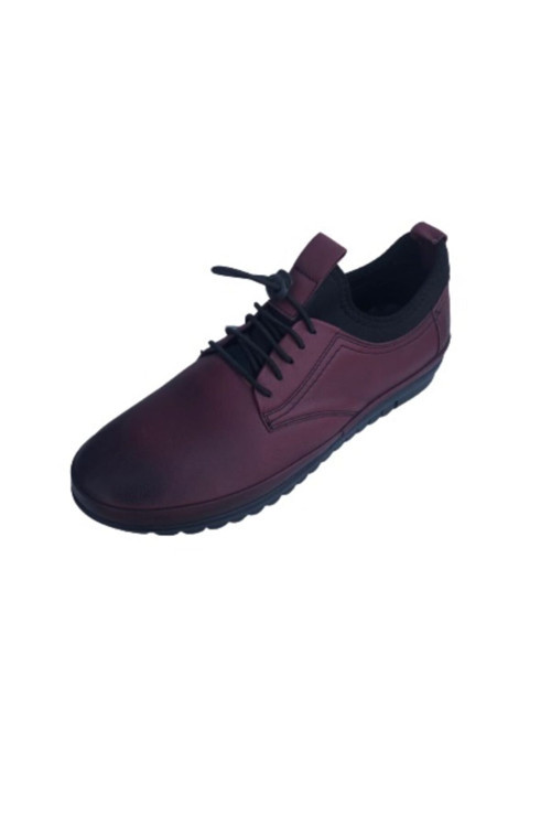 Geppet Hakiki Deri Unisex Günlük Ayakkabı Bordo
