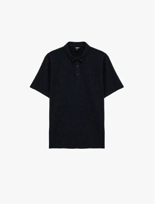 6Sam10071Mk 725 Lacıvert Erkek Jersey Kısa Kollu Polo T-Shırt
