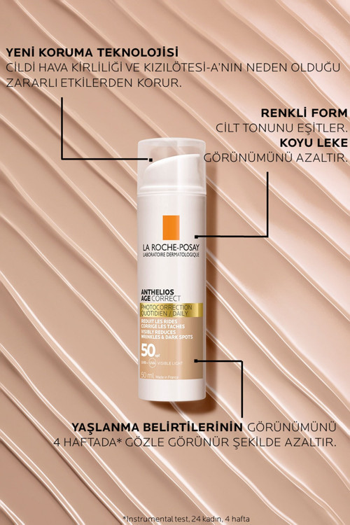 La Roche-Posay La Roche Posay Anthelios Age Correct Spf50 Renkli Kapatıcı Özelliğe Sahip Yüz Güneş Kremi 50 ml 2