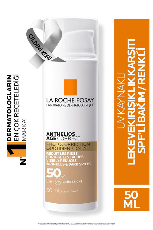 La Roche-Posay La Roche Posay Anthelios Age Correct Spf50 Renkli Kapatıcı Özelliğe Sahip Yüz Güneş Kremi 50 ml 6