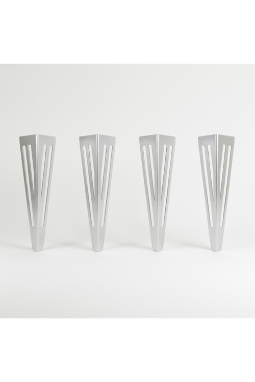 Uyart S3 Vector Krom Metal Masa Ayağı – Modern Çizgili Tasarım – 72 Cm