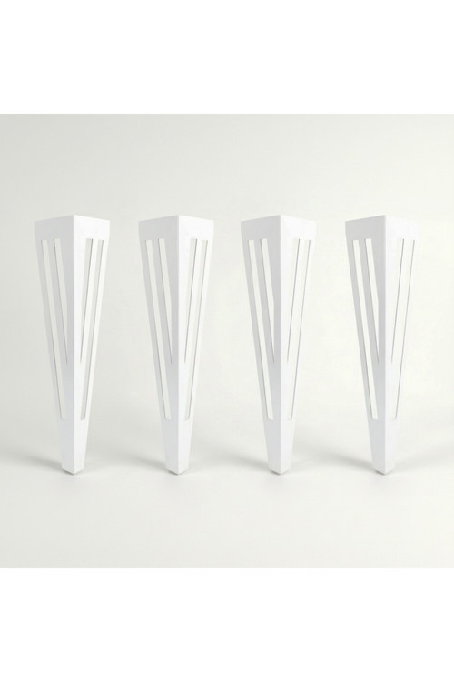 Uyart S3 Vector Beyaz Metal Masa Ayağı – Modern Çizgili Tasarım – 72 Cm