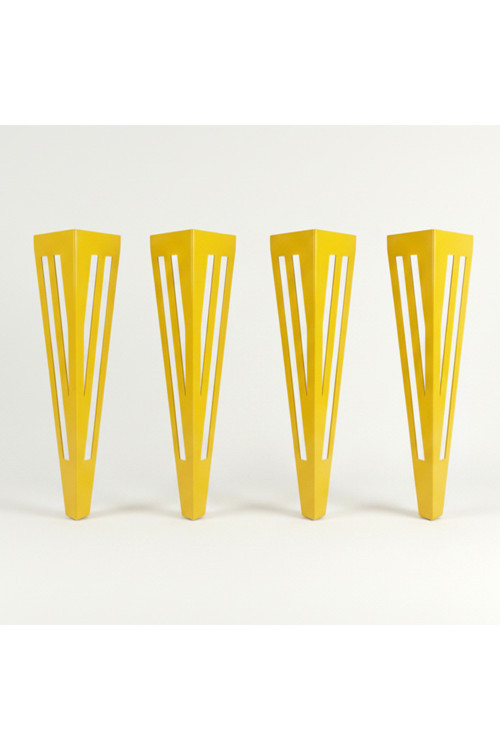 Uyart S3 Vector Sarı Metal Masa Ayağı – Modern Çizgili Tasarım – 72 Cm