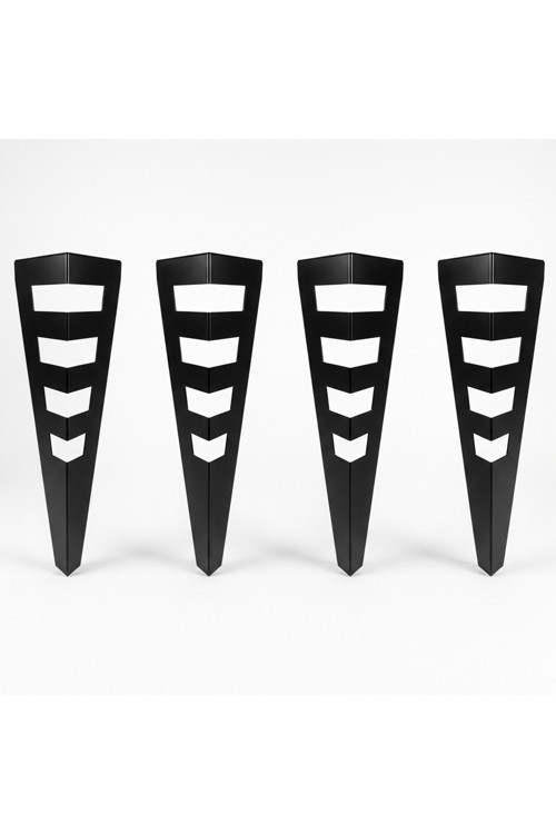 Uyart S13 Titan Siyah Metal Masa Ayağı – Geometrik Katmanlı Tasarım – 72 Cm