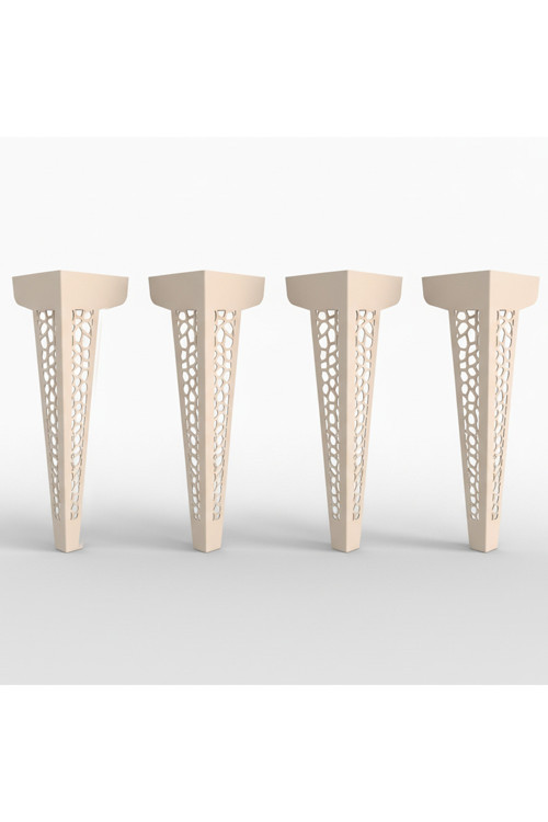 Uyart S11 Hexa Bej Metal Masa Ayağı – Petek Desenli Dekoratif Tasarım – 72 Cm