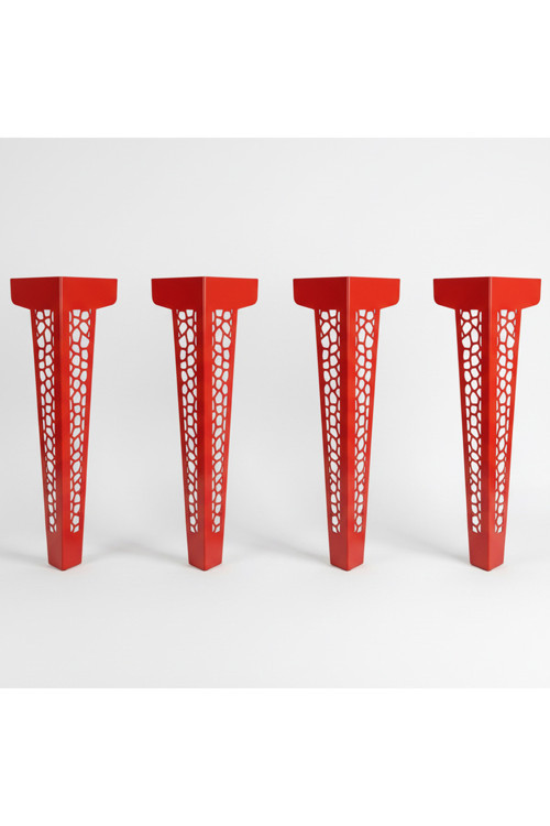 Uyart S11 Hexa Kırmızı Metal Masa Ayağı – Petek Desenli Dekoratif Tasarım – 72 Cm