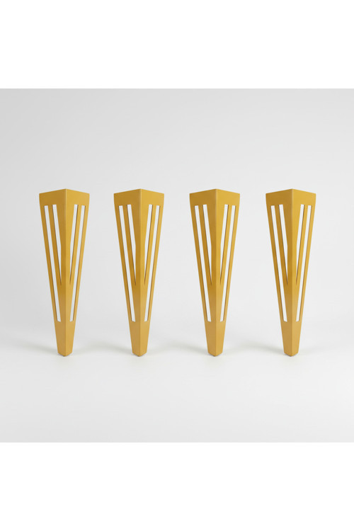 Uyart S3 Vector Gold Metal Masa Ayağı – Modern Çizgili Tasarım – 72 Cm