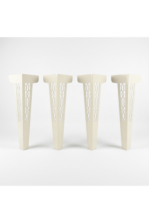 Uyart S4 Orion Bej Metal Masa Ayağı – Geometrik Desenli Tasarım – 72 Cm
