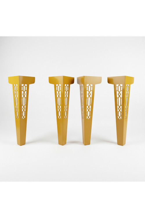 Uyart S4 Orion Gold Metal Masa Ayağı – Geometrik Desenli Tasarım – 72 Cm