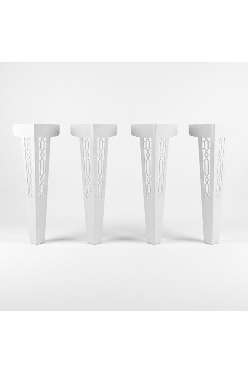 Uyart S4 Orion Beyaz Metal Masa Ayağı – Geometrik Desenli Tasarım – 72 Cm