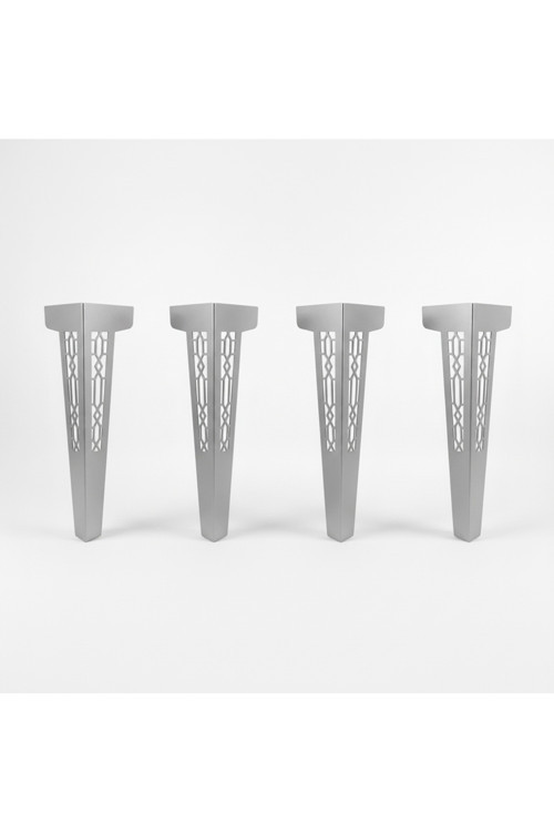 Uyart S4 Orion Grey Metal Masa Ayağı – Geometrik Desenli Tasarım – 72 Cm