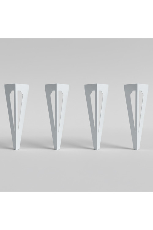 Uyart S6 Arrow Beyaz Metal Masa Ayağı – Modern Keskin Tasarım – 72 Cm