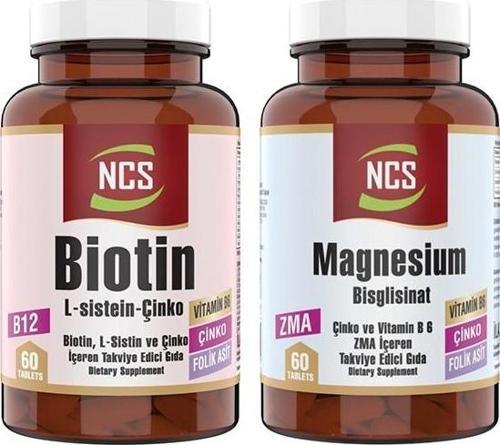 Biotin Çinko 60 Tablet Ncs Zma Magnesium Çinko 60 Tablet