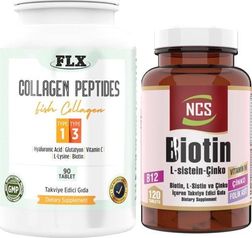 Balık Kollajeni Tip 1-3 Collagen 90 Tablet+Biotin 120 Tablet