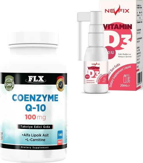 nbspcoenzyme Q10 L-Carnitine Cla 180 Tablet  Nevfix Vitamin D3 400 Iu 20 ml