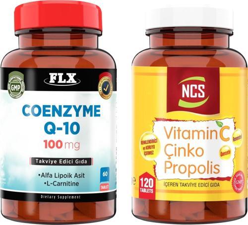 Coenzyme Q-10 100 Mg 60 Tablet + Vitamin C Çinko Propolis 120 Tablet