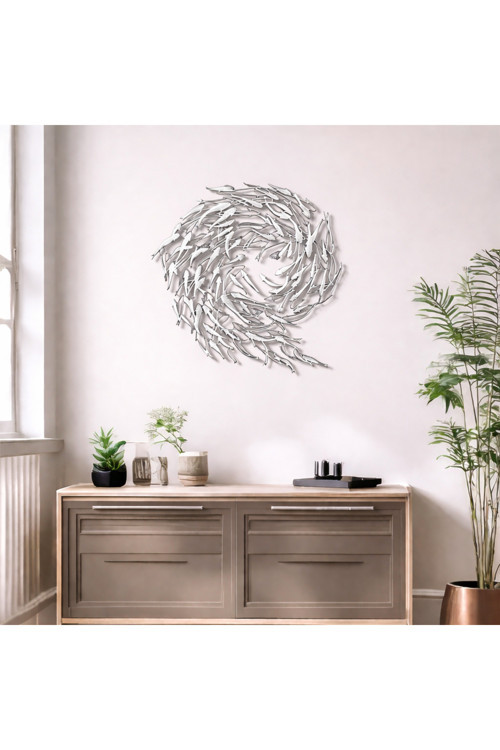 Modern Metal Duvar Tablosu | Salon & Ofis Duvar Dekoru | Premium Metal Duvar Süsü