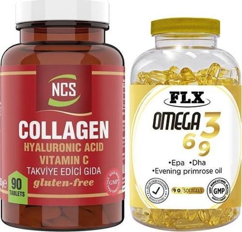 Collagen 1000 Mg 90 Tablet   Flx Omega 3-6-9 90 Tablet