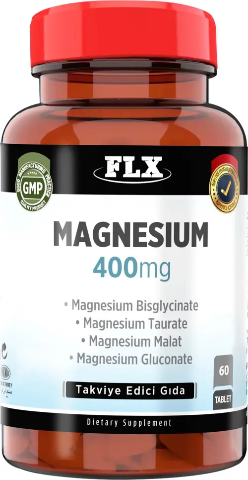 Magnezyum Bisglisinat Malat Taurat Glukonat 60 Tablet