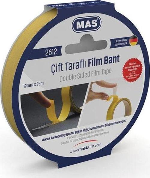 19 mm x 25 mt Çift Taraflı Bant 2612