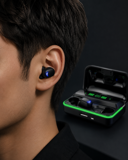 popüler Bluetooth 5.1 Oyuncu Kulaklığı LED Ekranlı Powerbank Kulaklık 2026