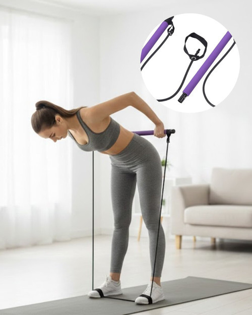 Pilates Bar Direnç Aleti - Evde Spor Yapmanın Yolu: Duruş Geliştirici ve Kas Güçlendirici