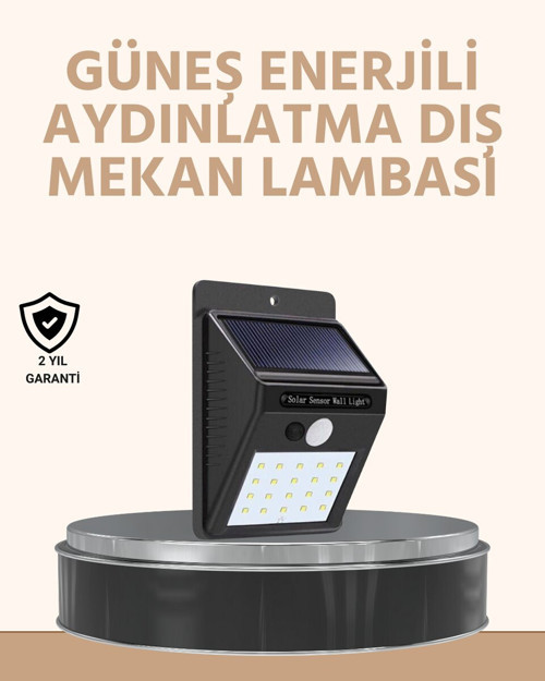Enerji Tasarruflu Otomatik Sensörlü LED Güneş Işığı – Dış Mekan Aydınlatma