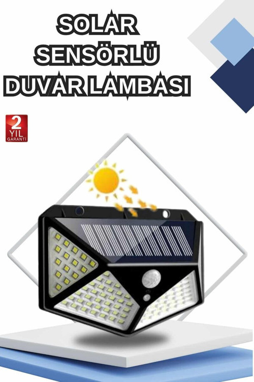 Bahçe Lambası - Sensörlü Suya Dayanıklı 100 LED Güneş Enerjili Aydınlatma