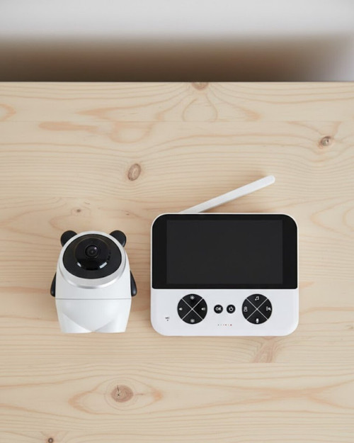 Uzaktan Kontrollü HD Bebek Monitörü Sıcaklık Sensörlü Gece Görüşlü Zoom Özellikli