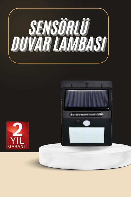 Güneş Enerjili 180 LED Sokat Işığı - PIR Sensörlü, Hareket Algılı Bahçe Aydınlatması