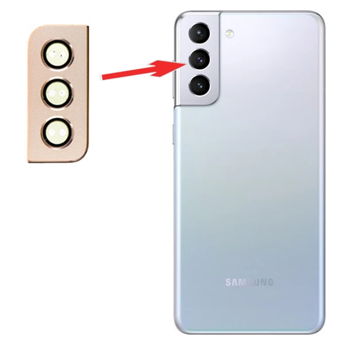 Galaxy S21 Plus G996 Metal Çerçeveli Kamera Lens Koruyucu Full Set – Çizilmez Ultra Darbe Emici Kamera Camı