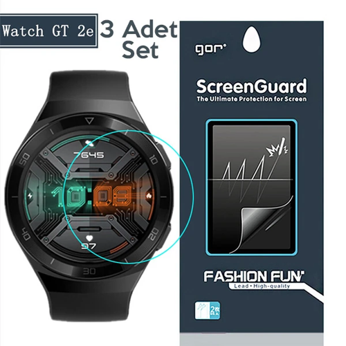 Gor Huawei Watch Gt2E Darbe Emici Ekran Koruyucu 3 Adet Set