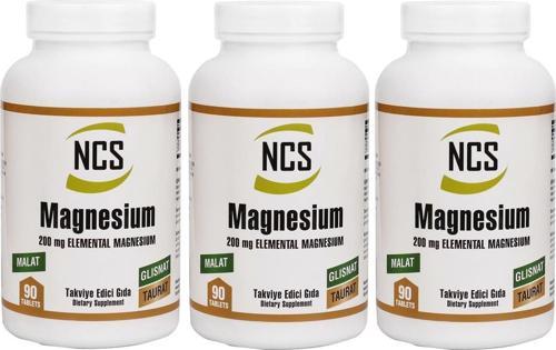 Magnesium 200 Mg Malat Taurat Glisinat 90 Tablet x 3 Adet