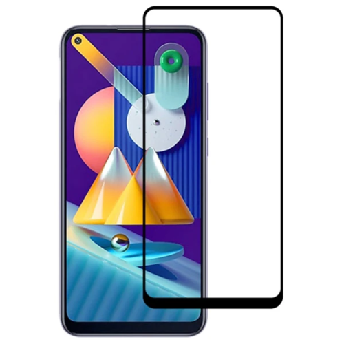 Samsung Galaxy M11 Tam Yapıştırmalı Full Glue 9H Temper Cam Ekran Koruyucu - Çerçeveli Çizilmez Kırılmaz Koruyucu Cam