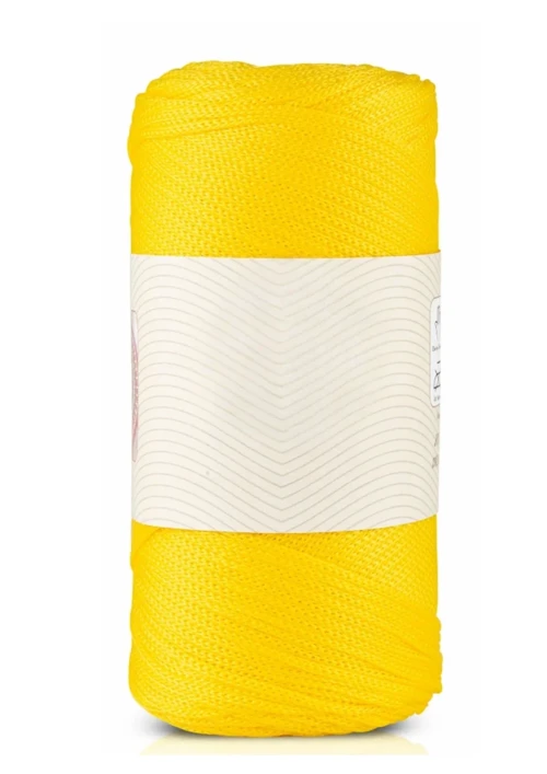 3mm Polyester Makrome İpi - Koyu Sarı 100g 150m
