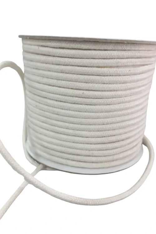 Bağcık İpi Pamuk 1 cm Krem 5 Metre - Güçlü ve Estetik Çözüm