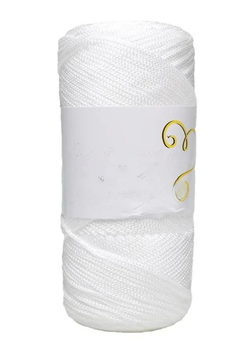 Makrome İpi 3mm Polyester Beyaz - 150m, 100gr, Dayanıklı ve Esnek Makro İp