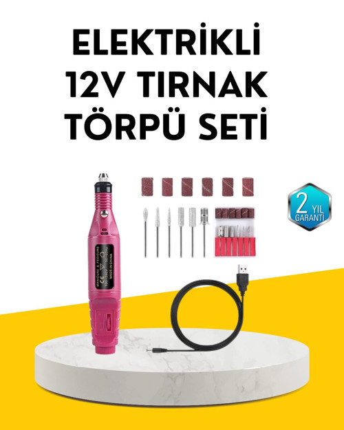 12v Çok Fonksiyonlu Tırnak Bakım Cihazı - Evde Salon Kalitesinde Tırnak Bakımı