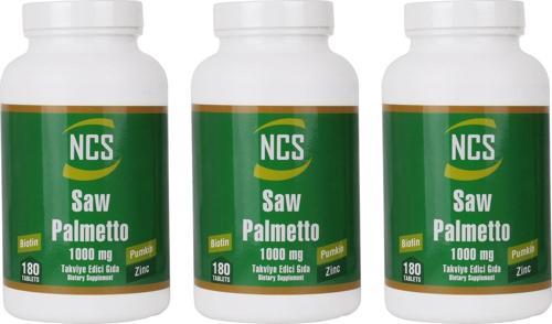 Saw Palmetto 1000 Mg Pumpkin Biotin Zinc Complex 3 Kutu 540 Tablet