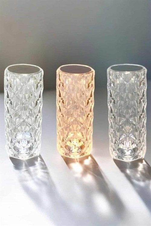 Premium RGB Kristal Gece Lambası - Dokunmatik Şarjlı Hediyelik