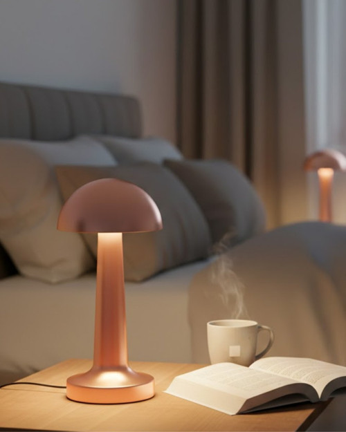 Şarjlı Mantar Masa Lambası 3 Seviyeli Dokunmatik LED USB Şarjlı ve Çok Amaçlı Aydınlatma
